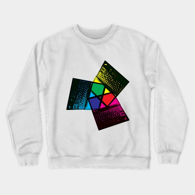 CMYK Laptops Crewneck Sweatshirt by CharlotteCinnamon